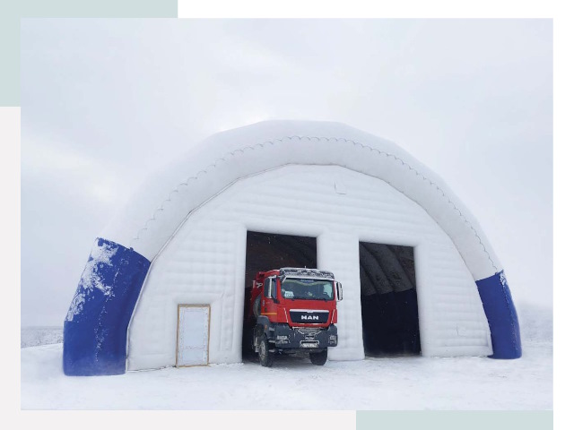 Мобильные ангары в Петергофе