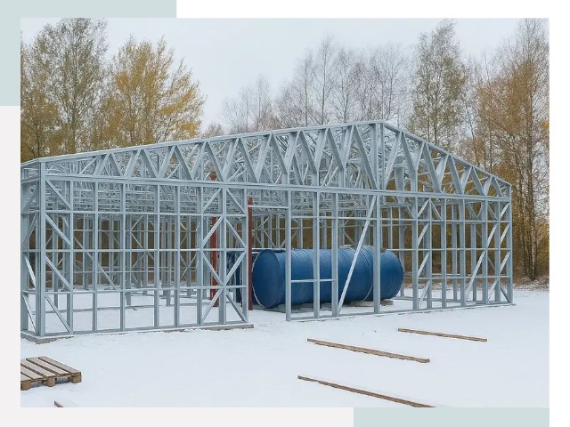 Металлические ангары в Петергофе