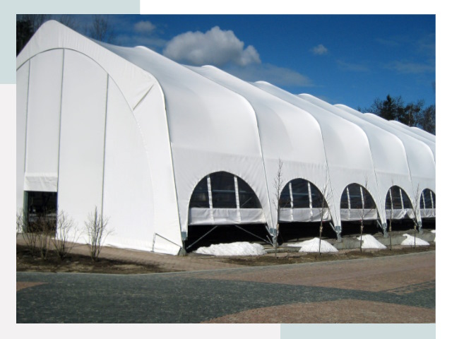 Каркасно-тентовые сооружения в Петергофе